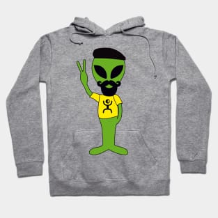 Peace Alien - Hipster Lives In France Hoodie